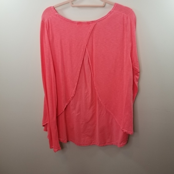 Fresh Produce neon coral tulip back top - Picture 2 of 9